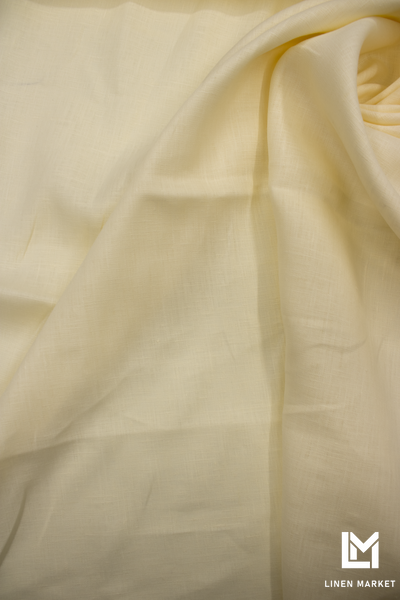 Тканина лляна кремова колір 584 Cream 100% льон linen_584 фото