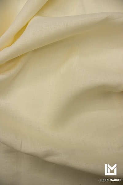Тканина лляна кремова колір 584 Cream 100% льон linen_584 фото