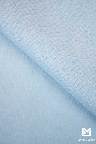 Тканина лляна костюмна 4с33 ніжно-блакитна 185г/м.кв. колір 1347 Dream Blue 15-4005 TCX 100% льон obr491_1347 фото