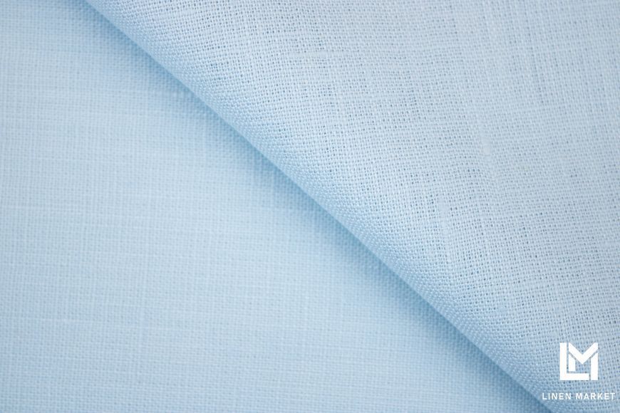Тканина лляна костюмна 4с33 ніжно-блакитна 185г/м.кв. колір 1347 Dream Blue 15-4005 TCX 100% льон obr491_1347 фото