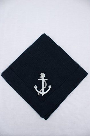 Серветка лляна Якір 50x50 темно-синій napkin_anchor_navy фото