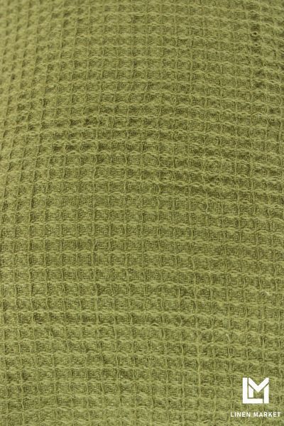 Наволочка декоративна лляна вафельна 40x40 зелений pillow_1-1271_40x40 фото