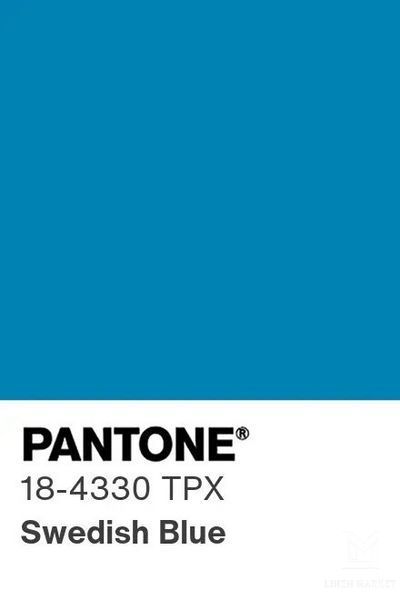 Тканина лляна синя колір 1370 Swedish Blue 18-4330 TPX 100% льон linen_1370 фото