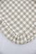 Серветка лляна з рюшами 50x50 бежева в клітинку napkin_checkered_ruffled фото 2