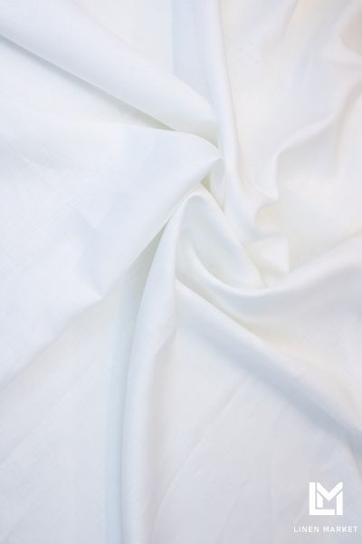 Тканина лляна сорочково-платтєва 05с212 біла 150г/м.кв. колір 101 Optic White 100% льон obr040_101 фото