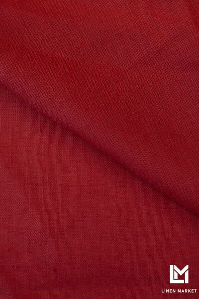 Тканина лляна костюмна 4с33 червоний темний 185г/м.кв. колір 1427 Tango Red 19-1761 TCX 100% льон obr491_1427 фото