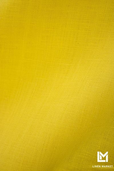 Тканина лляна сорочкова 00с6 пастельно-жовта 135г/м.кв. колір 1490 Aurora 12-0642 TCX 100% льон obr840_1490 фото