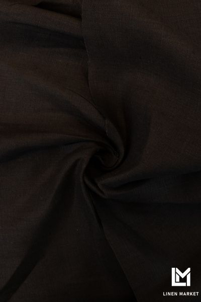 Тканина лляна марля 02с129 темний шоколад 90г/м.кв. колір 1547 Brown 100% льон obr296_1547 фото