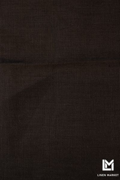 Тканина лляна марля 02с129 темний шоколад 90г/м.кв. колір 1547 Brown 100% льон obr296_1547 фото