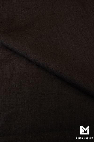 Тканина лляна марля 02с129 темний шоколад 90г/м.кв. колір 1547 Brown 100% льон obr296_1547 фото