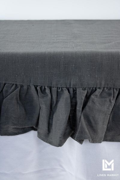 Лляна доріжка-ранер з вишивкою 300x62 сірий runner_gray_embroidery фото