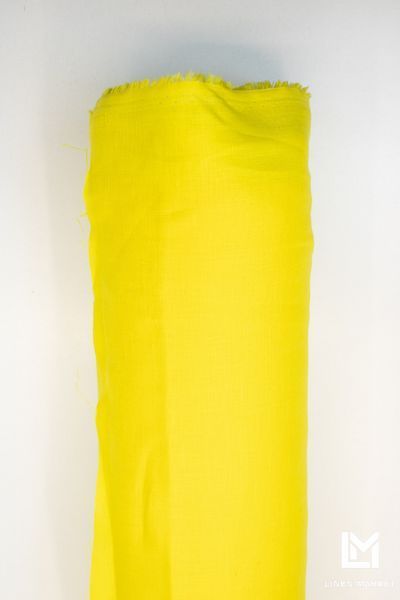 Тканина лляна сорочкова 00с6 жовта 135г/м.кв. колір 163 Empire Yellow 14-0756 TCX 100% льон obr840_163 фото