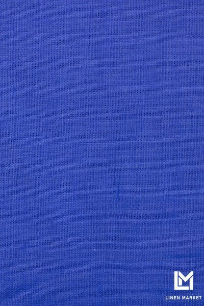 Тканина лляна костюмна 4с33 електрик 185г/м.кв. колір 1560 Dazzling Blue 18-3949 TCX 100% льон obr491_1560 фото