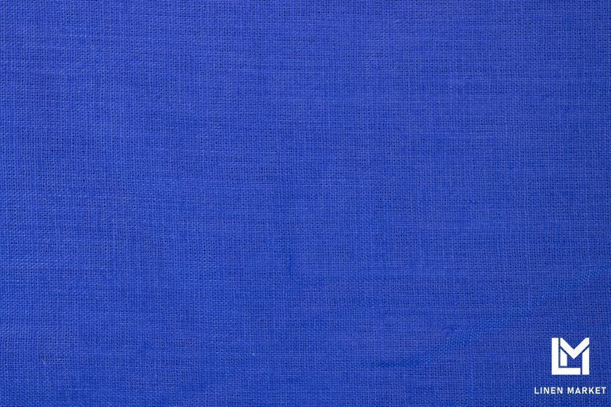 Тканина лляна костюмна 4с33 електрик 185г/м.кв. колір 1560 Dazzling Blue 18-3949 TCX 100% льон obr491_1560 фото