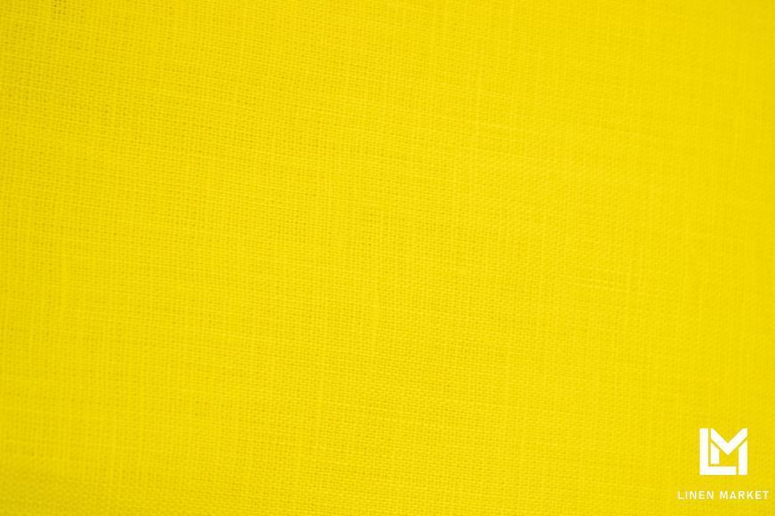 Тканина лляна сорочкова 00с6 жовта 135г/м.кв. колір 163 Empire Yellow 14-0756 TCX 100% льон obr840_163 фото