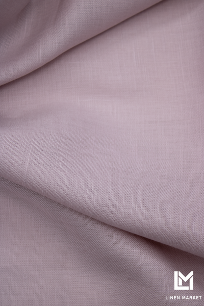 Тканина лляна сорочкова 00с6 блідо-рожева 135г/м.кв. колір 320 Violet Ice 15-2706 TCX 100% льон obr840_320 фото