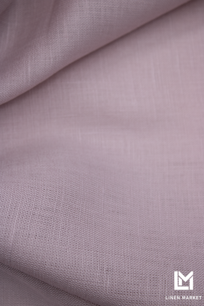 Тканина лляна сорочкова 00с6 блідо-рожева 135г/м.кв. колір 320 Violet Ice 15-2706 TCX 100% льон obr840_320 фото