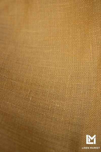 Тканина лляна костюмна 4с33 гірчиця 185г/м.кв. колір 353 Harvest Gold 16-0948 TCX 100% льон obr491_353 фото