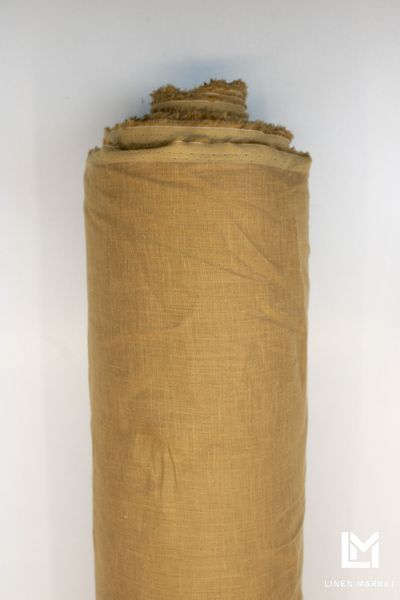 Тканина лляна костюмна 4с33 гірчиця 185г/м.кв. колір 353 Harvest Gold 16-0948 TCX 100% льон obr491_353 фото