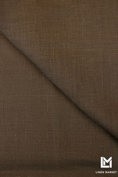 Тканина лляна коричнева колір 1763 100% льон linen_1763 фото