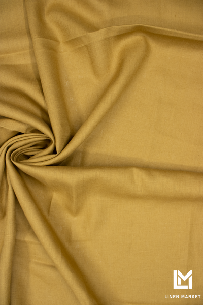 Тканина лляна марля 02с129 золотиста із коричневим 90г/м.кв. колір 354 Golden Brown 18-0940 TCX 100% льон obr296_354 фото