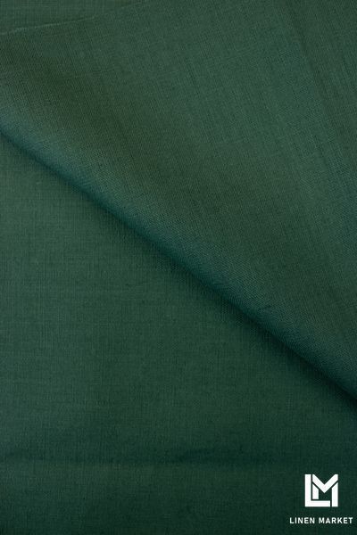 Тканина лляна костюмна 09с52 смарагдова 240г/м.кв. колір 534 Posy Green 18-5616 TCX 100% льон obr1542_534 фото
