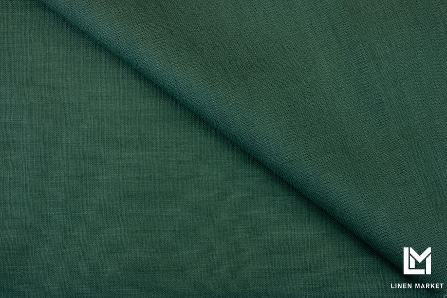 Тканина лляна костюмна 09с52 смарагдова 240г/м.кв. колір 534 Posy Green 18-5616 TCX 100% льон obr1542_534 фото