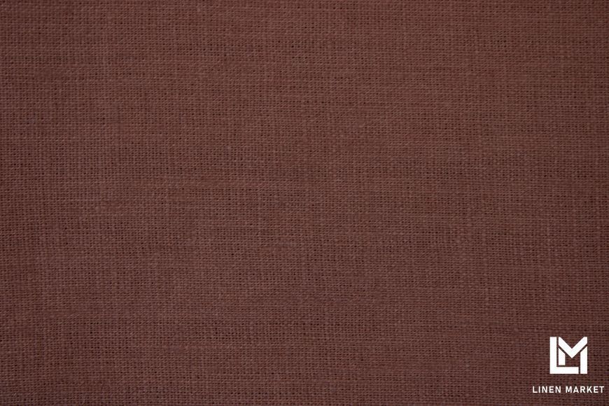 Тканина лляна костюмна 4с33 червоне дерево 185г/м.кв. колір 603 Mahogany 18-1425 TCX 100% льон obr491_603 фото