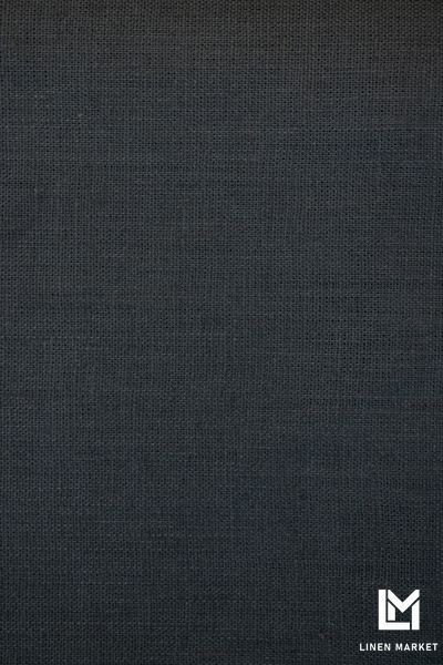Тканина лляна костюмна 4с33 темно-сіра 185г/м.кв. колір 744 Dark Shadow 19-3906 TCX 100% льон obr491_744 фото