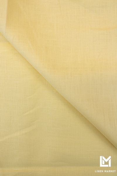 Тканина лляна блідо-жовта колір 764 Yellow 100% льон linen_764 фото