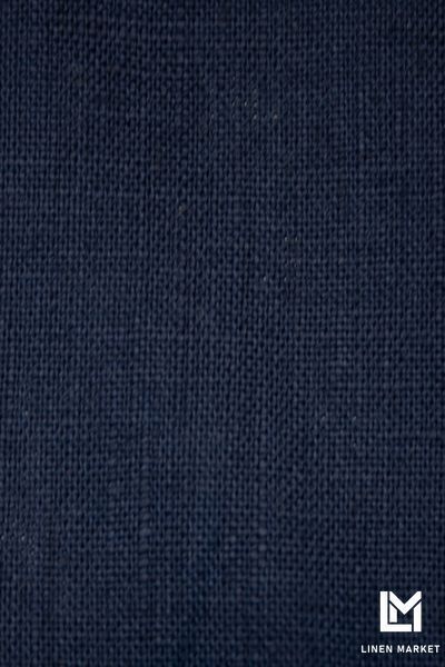 Тканина лляна сорочково-платтєва 05с212 чорно-синя 150г/м.кв. колір 999 Black Iris 19-3921 TCX 100% льон obr040_999 фото