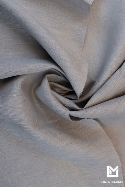 Тканина лляна світло-сіра колір 1292 Gull 17-3802 TCX 100% льон linen_1292 фото