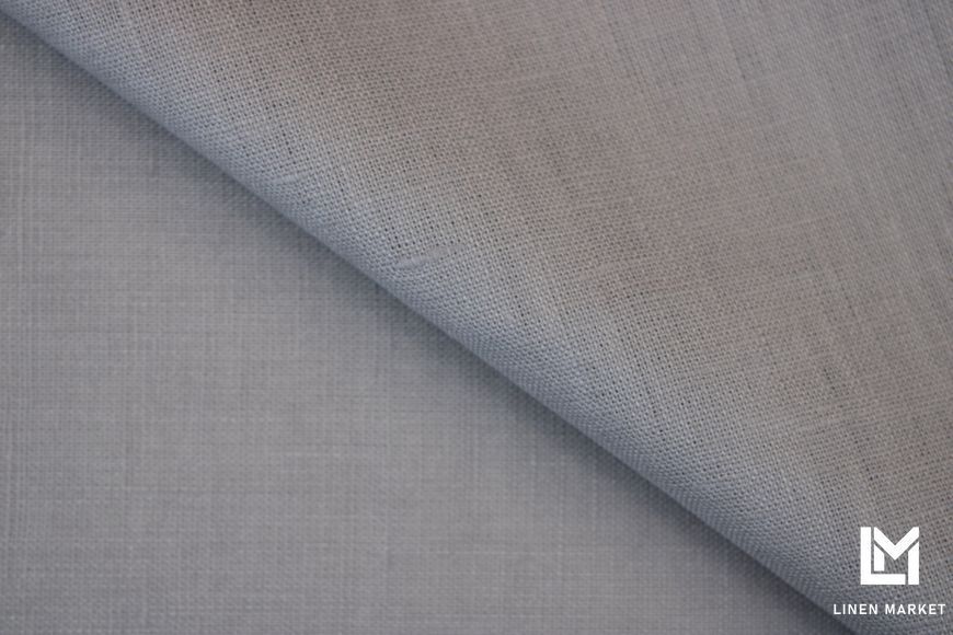 Тканина лляна світло-сіра колір 1292 Gull 17-3802 TCX 100% льон linen_1292 фото